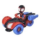 Spidey And His Amazing Friends, figurina Miles Morales cu vehicul 2w1