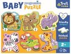 Trefl, Baby Progressive, Safari, puzzle, 2, 3, 4, 5 si 6 piese