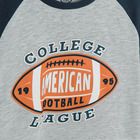 Cool Club, Bluza cu maneca lunga pentru baieti, bleumarin-gri, imprimeu College league