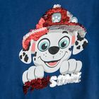 Cool Club, Bluza cu maneca lunga pentru baieti, bleumarin, imprimeu Marshall, Patrula Catelusilor