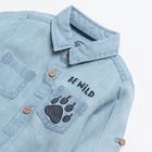 Cool Club, Body cu maneca lunga pentru baieti, denim, imprimeu Be wild