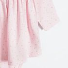 Cool Club, Body-rochie cu maneca lunga pentru fete, roz, cu buline, fluturi