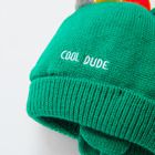 Cool Club, Caciula cu snur pentru baieti, verde, imprimeu Cool dude