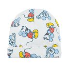 Cool Club, Caciula pentru baieti, gri, albastru, imprimeu Mickey Mouse, set 2 buc.