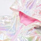 Cool Club, Geaca cu gluga pentru fete, mix de culori, metalic