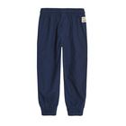 Cool Club, Pantaloni din material textil pentru baieti, bleumarin, imprimeu Let's go