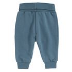 Cool Club, Pantaloni trening pentru bebelusi, bumbac organic, albastru, ursulet