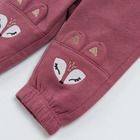 Cool Club, Pantaloni trening pentru fete, bordo, imprimeu vulpite