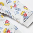 Cool Club, Pijama tip salopeta pentru baieti, gri deschis, imprimeu Mickey Mouse