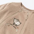 Cool Club, Pijama tip salopeta pentru baieti, maro, imprimeu mistret, Oink!
