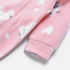 Cool Club, Pijama tip salopeta pentru fete, roz, imprimeu pisicute, catelusi