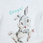 Cool Club, Salopeta rompers pentru baieti, bumbac organic, ecru, imprimeu Disney