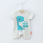 Cool Club, Salopeta Rompers pentru baieti, bumbac organic, mix de culori, imprimeu dinozauri, Fisher-Price, set 2 buc.