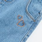 Cool Club, Sarafan de blugi pentru fete, denim, imprimeu inimioare
