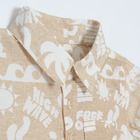 Cool Club, Set pentru baieti, Camasa cu maneca scurta, Pantaloni scurti, bej