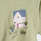 Cool Club, Set pentru fete, Bluza cu maneca lunga, Pantaloni de trening, verde-grafit, imprimeu My lovely home