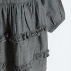 Cool Club, Set pentru fete, Rochie cu maneca lunga, Dresuri, negru-grafit, galben