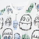 Cool Club, Tricou pentru baieti, alb, imprimeu monstri