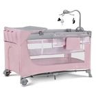 Kinderkraft, Leody, patut de calatorie cu accesorii, roz