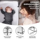 Kinderkraft, Neste Up, patut atasabil (co-sleeper) 3in1, gri
