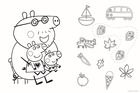Trefl, Purcelusa Peppa, Super Maxi, puzzle, 24 piese