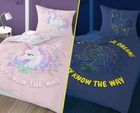 Unicorn Fluo, set lenjerie de pat single, 160-200 cm