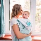 BabyOno, Balena, prosop de baie din bambus cu gluga, 85-85 cm