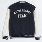 Cool Club, Bluza cu capse pentru baieti, alb-bleumarin, imprimeu Major league team