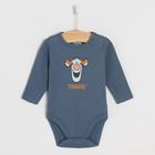 Cool Club, Body cu maneca lunga pentru baieti, albastru, bleumarin, imprimeu Winnie the Pooh, set, 3 buc.
