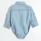 Cool Club, Body cu maneca lunga pentru baieti, denim, imprimeu Be wild