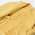 Cool Club, Body cu maneca lunga pentru bebelusi, din tricot striat, galben-mustar