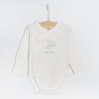 Cool Club, Body cu maneca lunga pentru fete, bumbac organic, ecru, menta verde, set 2 buc.