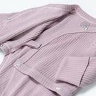 Cool Club, Body cu maneca lunga pentru fete, din tricot striat, mov