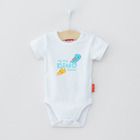Cool Club, Body cu maneca scurta pentru baieti, bumbac organic, mix de culori, Fisher-Price, set 3 buc.