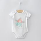 Cool Club, Body cu maneca scurta pentru fete, bumbac organic, mix de culori, imprimeu Ariel, Disney Princes, set 3 buc.