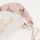Cool Club, Caciula pentru fete, gri, roz, imprimeu Bambi, set 2 buc.