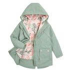 Cool Club, Geaca cu gluga pentru fete, 3in1, verde-roz, imprimeu frunze