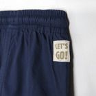 Cool Club, Pantaloni din material textil pentru baieti, bleumarin, imprimeu Let's go