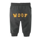 Cool Club, Pantaloni trening pentru baieti, negru-grafit, imprimeu catei