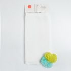 Cool Club, Patura alba cu pompoate pentru bebelusi, 100-100 cm