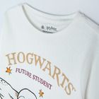 Cool Club, Pijama pentru fete, ecru, bordo, imprimeu Harry Potter