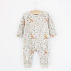 Cool Club, Pijama tip salopeta pentru baieti, gri, albastru, imprimeu Cartea junglei, set 2 buc.