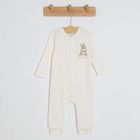 Cool Club, Pijama tip salopeta pentru fete, ecru, roz, imprimeu Bambi, set 3 buc.