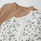 Cool Club, Salopeta din bumbac organic pentru fetite, mix de culori, imprimeu leopard, set 2 buc.