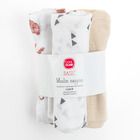 Cool Club, Scutece textile din finet pentru baieti, ecru, imprimeu animalute, 70-70 cm, set 3 buc.