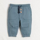 Cool Club, Set pentru baieti, Body cu maneca lunga, Pantaloni de trening, ecru, albastru, imprimeu tractoare