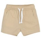 Cool Club, Set pentru baieti, Camasa cu maneca scurta, Pantaloni scurti, bej