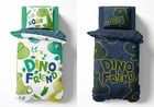 Dinozaur Fluo, set lenjerie de pat single, 160-200 cm