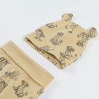 Set pentru baieti, Caciula, Body cu maneca lunga, Pijama tip salopeta, mix de culori, imprimeu Lion King