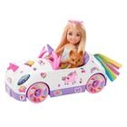 Barbie, Chelsea si machina, set cu papusa si accesorii